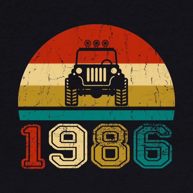 Vintage Jeep 1986 Birthday Jeep Gift by Superdadlove